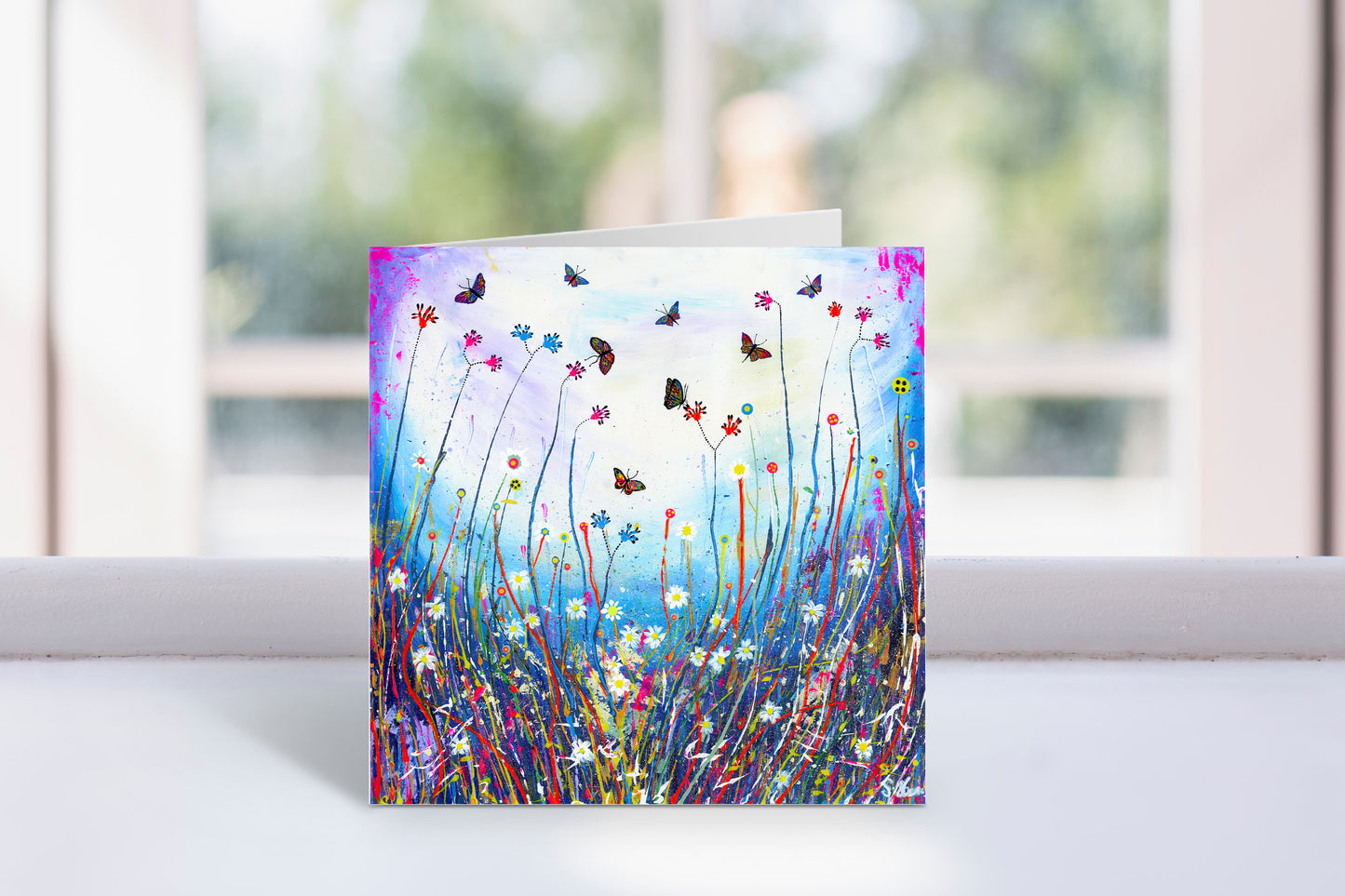 Butterfly Swirl Greeting Card