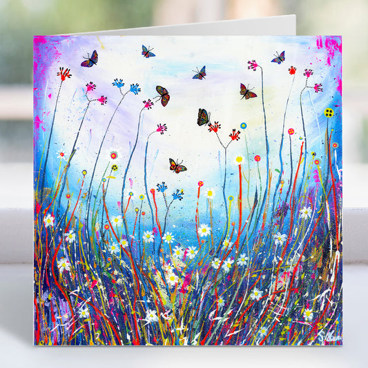 Butterfly Swirl Greeting Card